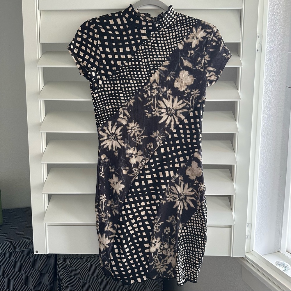 UO Nina Spliced Bodycon Mini Dress